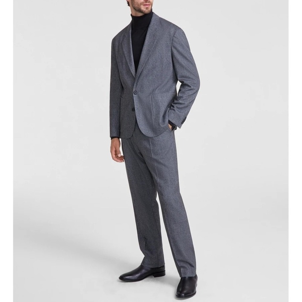 Hugo by Hugo‎ Boss Mens 2-pc suit Gray Modern-Fit Patch Pocket Jacket Size 40R